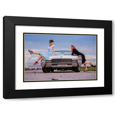 60S Black Modern Wood Framed Art Print with Double Matting by Negoita, Bogdan