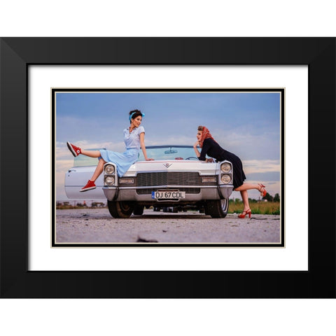 60S Black Modern Wood Framed Art Print with Double Matting by Negoita, Bogdan
