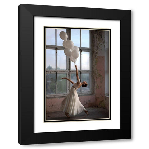 Seven Days Black Modern Wood Framed Art Print with Double Matting by Kapsha, Eduards