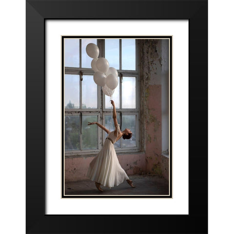 Seven Days Black Modern Wood Framed Art Print with Double Matting by Kapsha, Eduards
