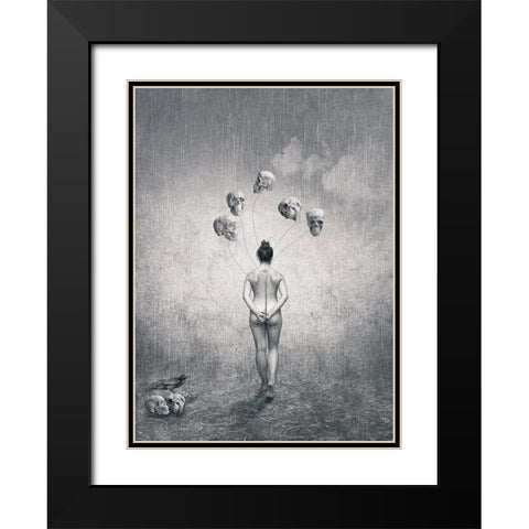 The Bone Collector Black Modern Wood Framed Art Print with Double Matting by MOHANRAJ, ARUN
