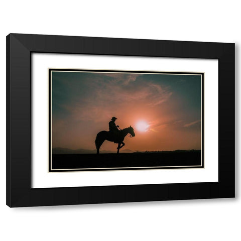 Waiting Black Modern Wood Framed Art Print with Double Matting by Tekdogan, Barkan