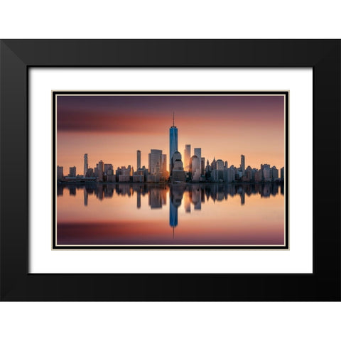 Unforgettable Sunrise Black Modern Wood Framed Art Print with Double Matting by Ruiz Dueso, Jorge