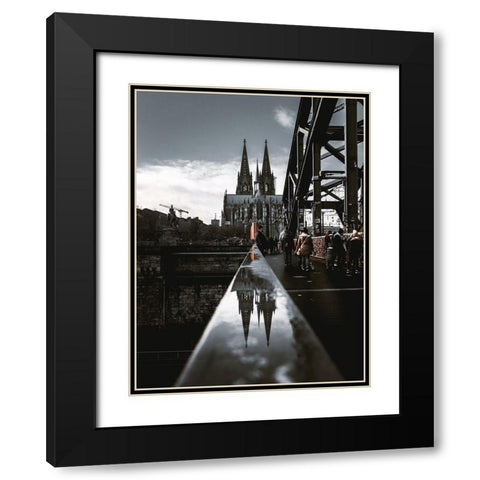 The Cologne Cathedral Black Modern Wood Framed Art Print with Double Matting by Coniglio, Massimiliano