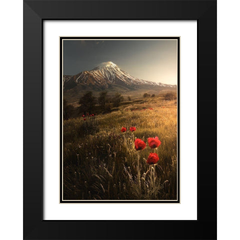 Life Is Beautiful Black Modern Wood Framed Art Print with Double Matting by Behzad, Majid