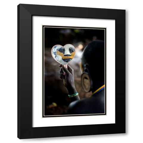 Surma Ix Black Modern Wood Framed Art Print with Double Matting by Noriega, Juanra