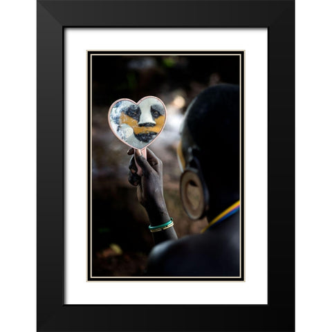 Surma Ix Black Modern Wood Framed Art Print with Double Matting by Noriega, Juanra