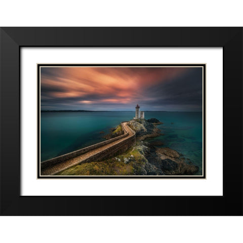 Untitled Black Modern Wood Framed Art Print with Double Matting by Rojek, Tomasz