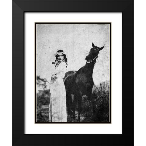 Napelu Black Modern Wood Framed Art Print with Double Matting by Abe, Abr