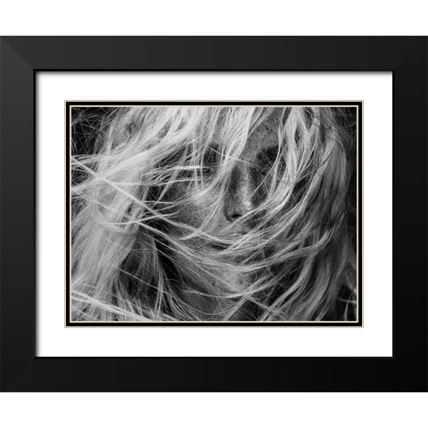 Project Faces [Alica] Black Modern Wood Framed Art Print with Double Matting by Krystynek Mqep, Martin