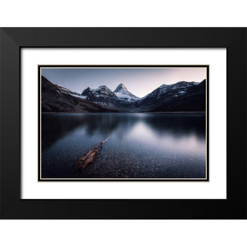 Dusk Black Modern Wood Framed Art Print with Double Matting by Ma, Jason