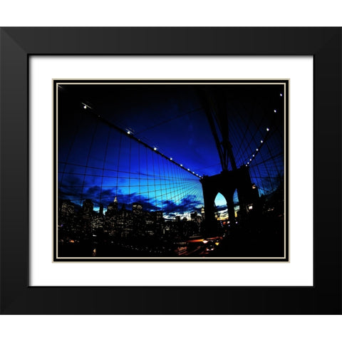Brooklyn colours Black Modern Wood Framed Art Print with Double Matting by Pellegrini, Fulvio
