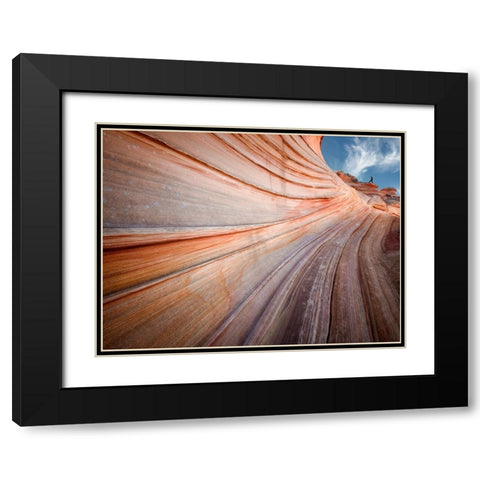 Vanish Point Black Modern Wood Framed Art Print with Double Matting by Dou, Shenshen