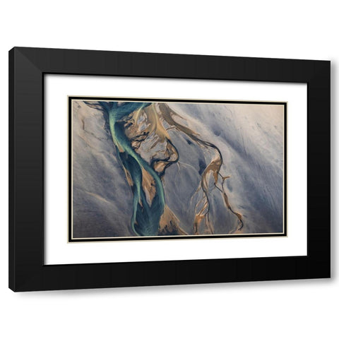 Elle Black Modern Wood Framed Art Print with Double Matting by Macua, Gerald