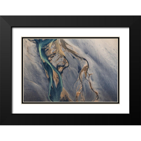 Elle Black Modern Wood Framed Art Print with Double Matting by Macua, Gerald