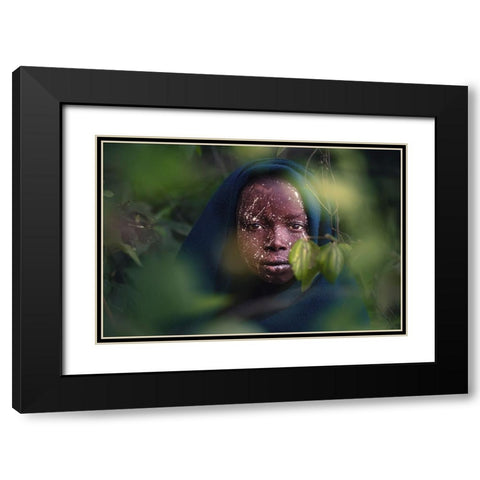 Hidden Black Modern Wood Framed Art Print with Double Matting by Rivera, Roberto