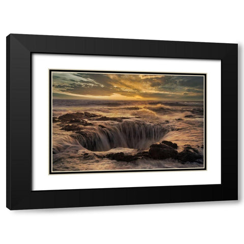 Thors Well Black Modern Wood Framed Art Print with Double Matting by Langager, Ron