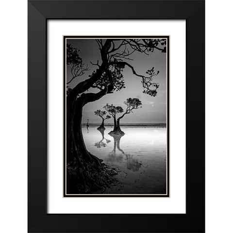 Framing Black Modern Wood Framed Art Print with Double Matting by Muliani Hartojo, Angela