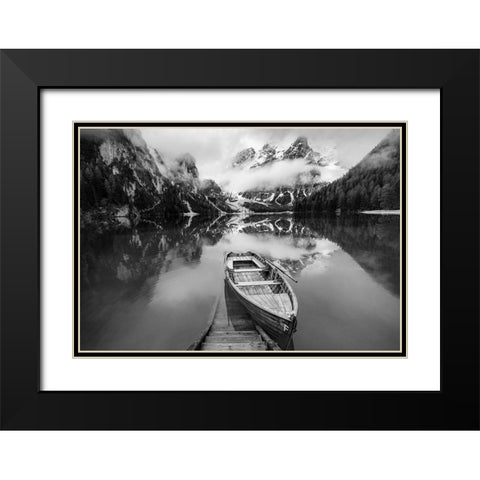 En Blanco Y Negro Black Modern Wood Framed Art Print with Double Matting by Lazare, Adrian