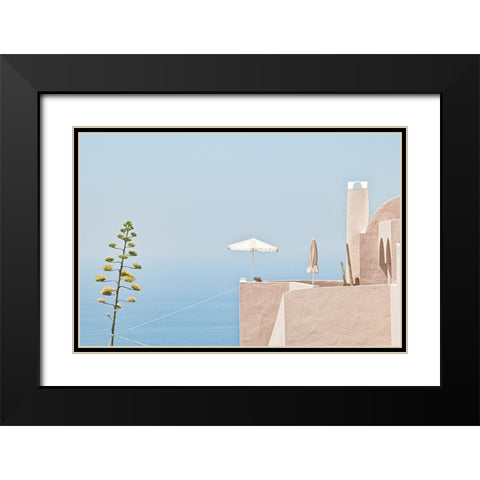 Where The Sea Meets The Sky Black Modern Wood Framed Art Print with Double Matting by Wride, Linda