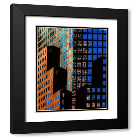 New York, New York! Black Modern Wood Framed Art Print with Double Matting by Orbach, Arnon