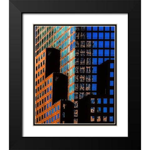 New York, New York! Black Modern Wood Framed Art Print with Double Matting by Orbach, Arnon