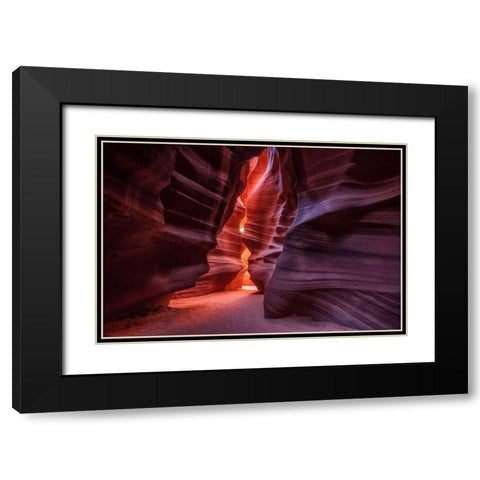 Antelope Black Modern Wood Framed Art Print with Double Matting by Alvarez Osorio, Cesar