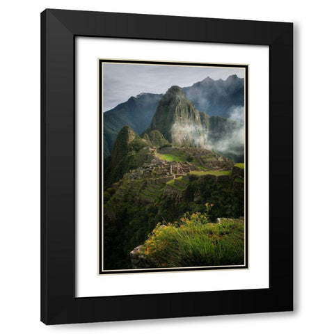 Andean Garden Black Modern Wood Framed Art Print with Double Matting by K. Papp, James