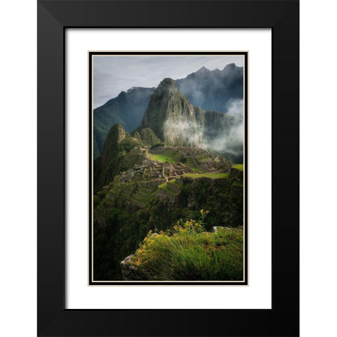 Andean Garden Black Modern Wood Framed Art Print with Double Matting by K. Papp, James