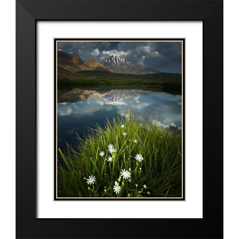 Summer Theme In Alborz Heights Black Modern Wood Framed Art Print with Double Matting by Behzad, Majid