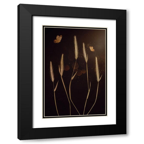 When It Is Dark Black Modern Wood Framed Art Print with Double Matting by Kiral, Cicek