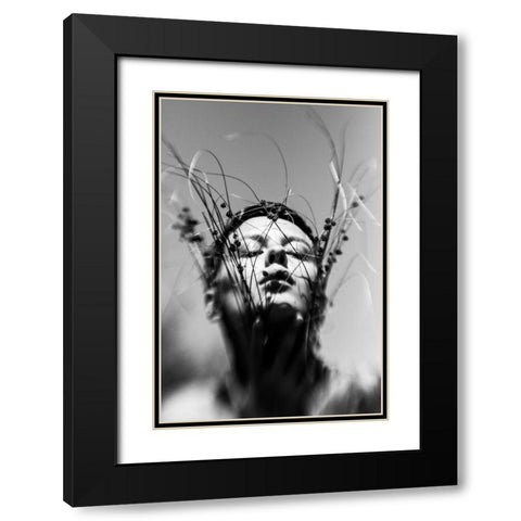 Untitled Black Modern Wood Framed Art Print with Double Matting by Bousca, Bogdan