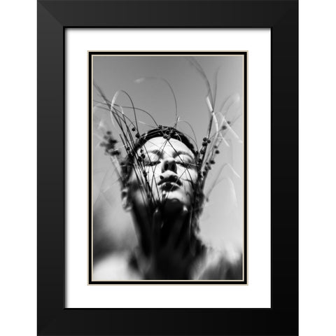Untitled Black Modern Wood Framed Art Print with Double Matting by Bousca, Bogdan