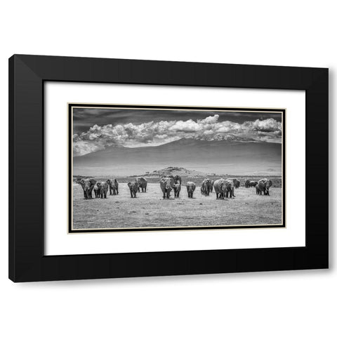 The Titans Black Modern Wood Framed Art Print with Double Matting by C. Sink, Jeffrey