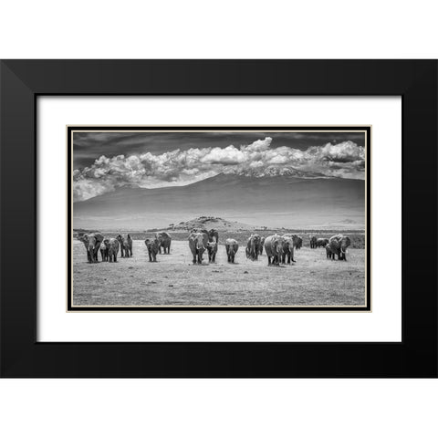 The Titans Black Modern Wood Framed Art Print with Double Matting by C. Sink, Jeffrey