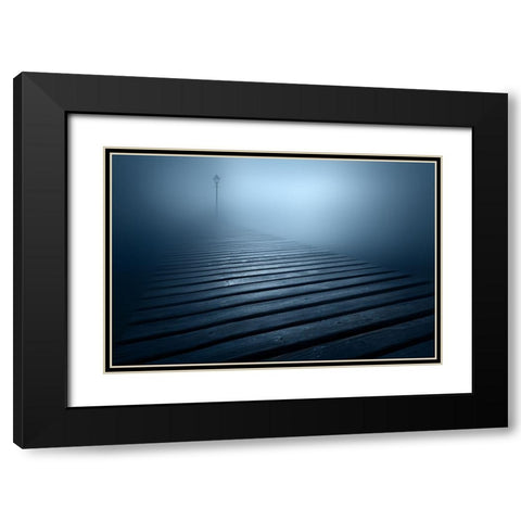 Blue Dream Black Modern Wood Framed Art Print with Double Matting by Rebustini, Luca