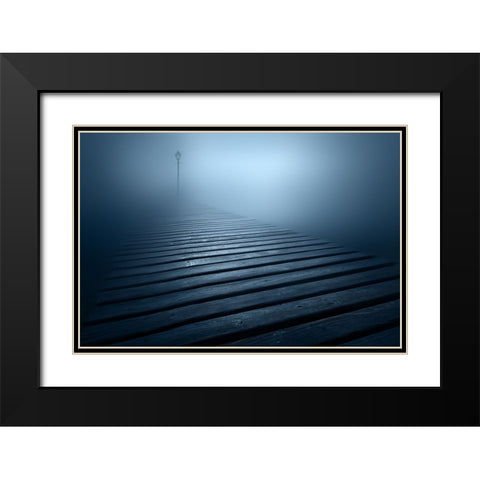 Blue Dream Black Modern Wood Framed Art Print with Double Matting by Rebustini, Luca