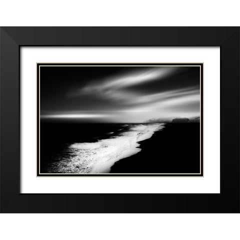 Baw Iceland Black Modern Wood Framed Art Print with Double Matting by Edmondyuen