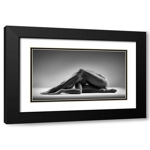 Lego Black Modern Wood Framed Art Print with Double Matting by Valevicius, Aurimas
