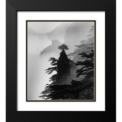Standing Alone Black Modern Wood Framed Art Print with Double Matting by Dai, Wei