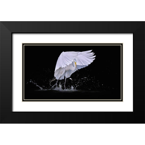 I See You Black Modern Wood Framed Art Print with Double Matting by Zhao, Qing