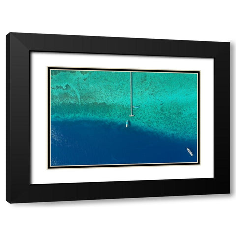 The Ocean. Black Modern Wood Framed Art Print with Double Matting by Masrie, Muslianshah