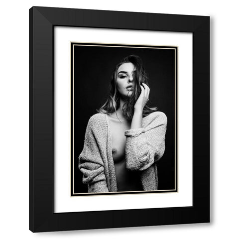 Sensual Beauty [Romana U] Black Modern Wood Framed Art Print with Double Matting by Krystynek MQEP, Martin