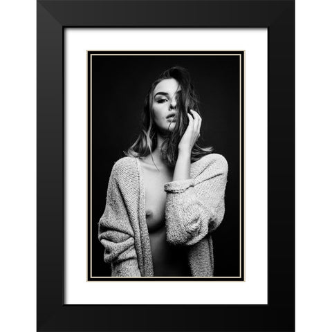 Sensual Beauty [Romana U] Black Modern Wood Framed Art Print with Double Matting by Krystynek MQEP, Martin