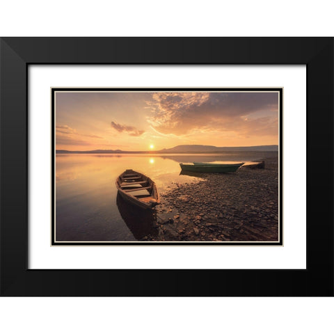 Z Black Modern Wood Framed Art Print with Double Matting by Kupratsevich, Dmitry