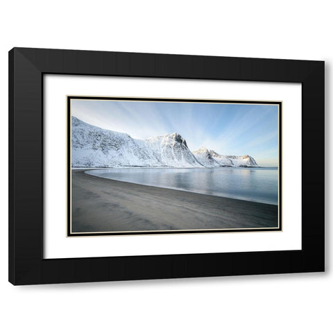 Zen Black Modern Wood Framed Art Print with Double Matting by Cornelis, Ann
