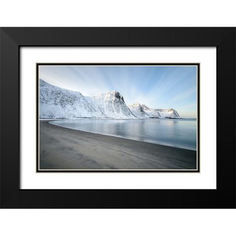 Zen Black Modern Wood Framed Art Print with Double Matting by Cornelis, Ann