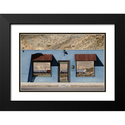 Somewhere In The Desert! Black Modern Wood Framed Art Print with Double Matting by Kienitz, Bastian