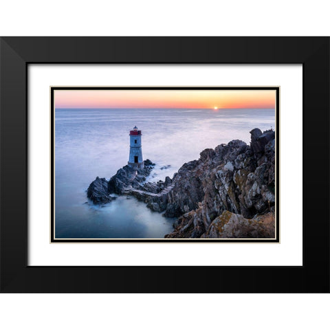 Two Lights Black Modern Wood Framed Art Print with Double Matting by Guc, Mariusz