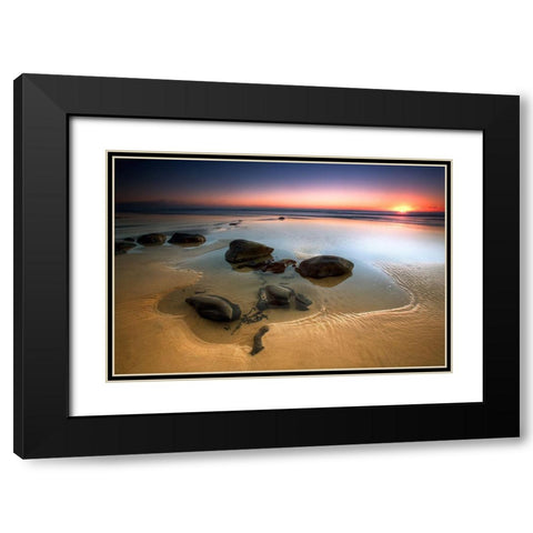 Coffee Rocks Black Modern Wood Framed Art Print with Double Matting by Brackstone, Mel